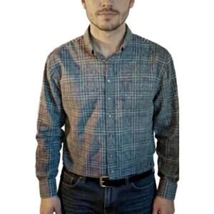 Plaid Button mens shirt Sz L NWT Nordstroms 14th & Union Academia Preppy